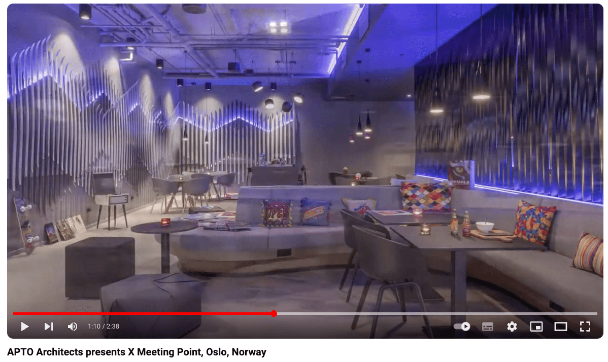 video still moxy oslo x meeting point interior by apto architects