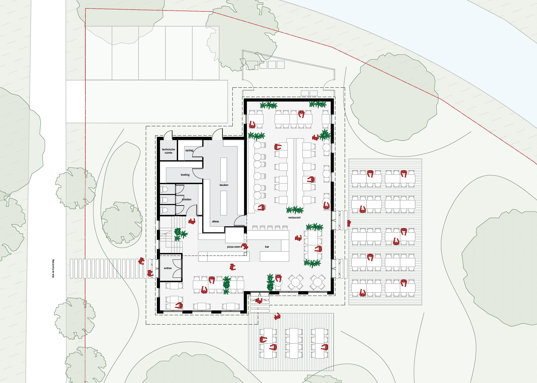 Homestead Tuinen van West pizzeria apto architects circulair gebouwd restaurant